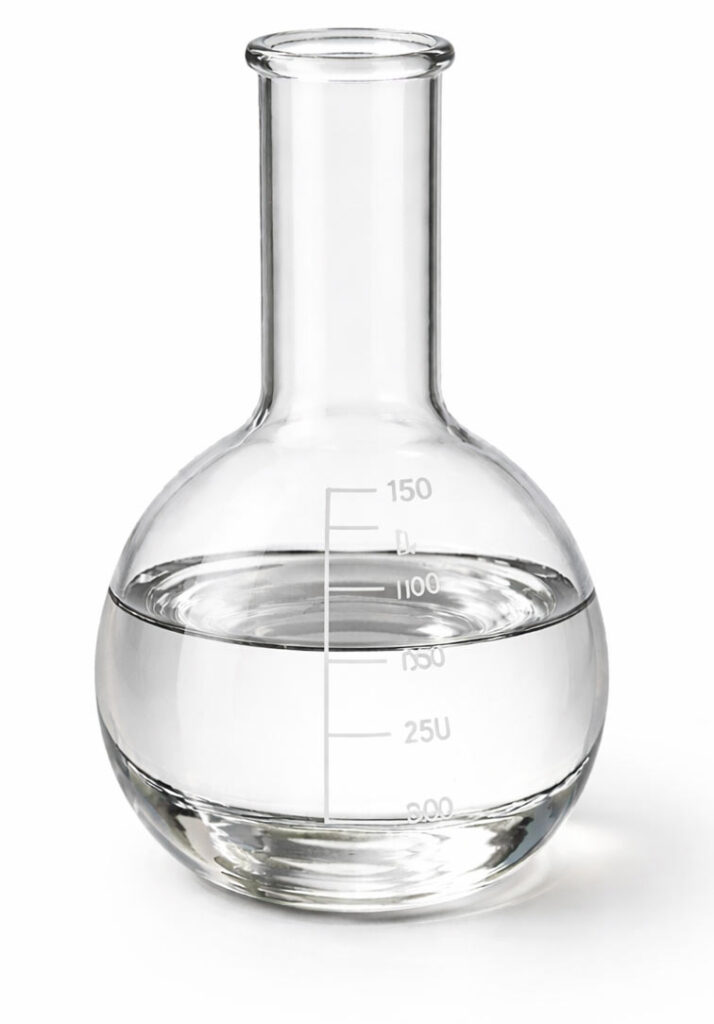 beaker filled with coconut oil